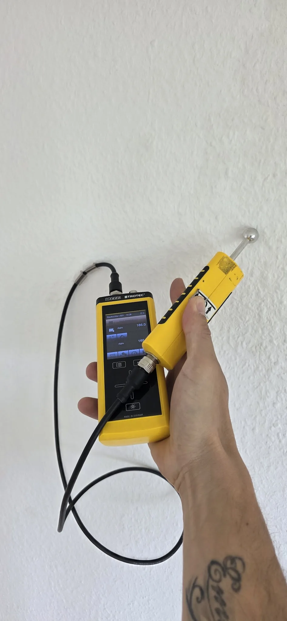 Feuchtemessung mit einem Messgerät